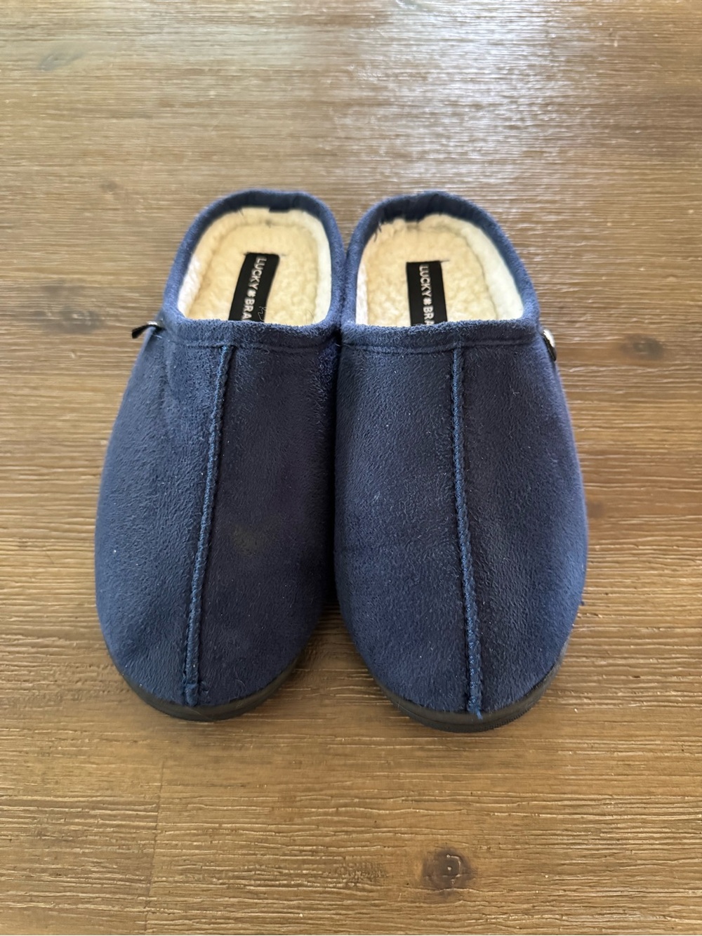 🟡EUC🟡 Lucky Brand Memory Foam Microsuede Sherpa Clog Indoor Slippers - Size 5